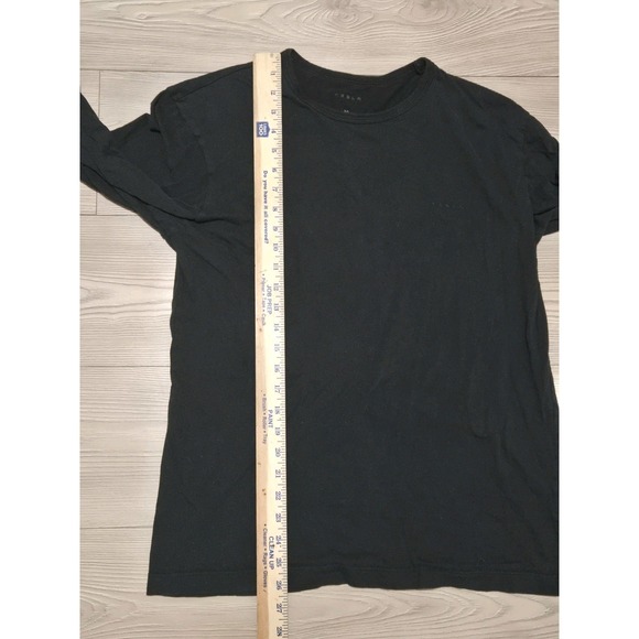 Tesla Long Sleeve Shirt Mens Size MEDIUM Black Workout TSLA - Picture 5 of 9